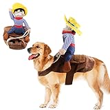 Haustier Kostüm, Lustige Cowboy Hund Kostüm, Neuheit Haustiere Party Cosplay Bekleidung, Geeignet für mittlerer Hund und große Katze(L)