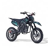 KXD 703B 49ccm 4Takt Leopard Dirtbike kinder kids Dirt Bike CrossBike Enduro DirtBike pocket 49cc Pitbike PocketBike Motocross Motorrad Motorbike Motorsport Pocket Vollcross Crossbike Türkis