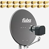 Premium X Set Fuba DAL 800 A 80cm Schüssel Alu Spiegel Anthrazit mit DEK 818 Octo LNB 8 Teilnehmer HDTV 4K 3D kompatibel 16x F-Stecker