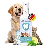 Dentalspray für Hunde & Katzen – 100% natürlich & effektiv gegen Zahnbelag & Zahnstein – Für einen frischen Atem und gegen Mundgeruch – Zahnpﬂege & Reinigung ganz ohne Bürste