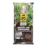 COMPO BIO Anzucht- und Kräutererde für Aussaaten, Kräuter, Stecklinge und Jungpflanzen, Torffrei, 20 Liter