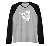 Retro Cool Trompetenspieler Musik Tee Musiker Jazz Trompeter Raglan