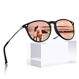 CARFIA Vintage Polarisierte Sonnenbrille für Damen Herren UV400 Schutz Ultraleicht Rahmen