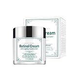 Retinol Cream, Anti-Aging Gesichtscreme, Gesichtspflege mit 2.5% Active Retinol, Hyaluronsäure, Vitamin E und Vitamin B5, Feuchtigkeitscreme für Trockene und Raue und Unebene Haut 50 ML (1PC)