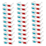 WRITWAA 30 Stück Papierbrillen Anaglyphenbrillen für Filme Videos Brillen für Reisen für Familie Freunde