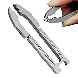 Pinzette für Herren, Titanlegierung mit Flaschenöffnerfunktion, tragbares Zubehör für Damen und Herren, für Reisen und den Heimgebrauch, für Augenbrauen im Freien und zu Hause