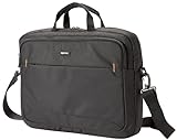Amazon Basics kompakte Laptoptasche, Umhängetasche/Tragetasche mit Taschen zur Aufbewahrung von Zubehör, für Laptops bis zu (17,3 Zoll - 44 cm), Schwarz, 1 Stück