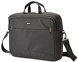 Amazon Basics kompakte Laptoptasche, Umhängetasche/Tragetasche mit Taschen zur Aufbewahrung von Zubehör, für Laptops bis zu (17,3 zoll - 44 cm), Schwarz, 1 Stück