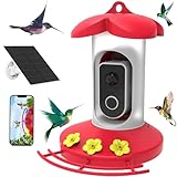 Smart Bird Feeders with Camera for Outside, Intelligente Vogelfutterhäuschen mit 2K Kamera, Kabelloser Vogelfutterspender mit Ai Identifizieren Vögel Arten, Auto Record Futtersäule für Outdoor