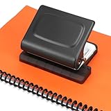 QWORK® 10-Löchern Bindemaschine für Planer, Geeignet für A4/B5/A5 Papier, inkl. 12 Mehrfarbige Binderingen (30-Löchern)