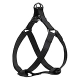 WENJION Sicherheitsgeschirr Hund M Verstellbares Geschirr Hund in Schwarz, Anti-Zug Brustgeschirr für Kleine bis Mittelgroße Hunde, Outdoor Hundegeschirr 2.0×51–73CM