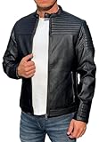 JACK & JONES Herren Kunstlederjacke Jacke JCOSMITH Biker Jacket, Gr. X-Large, Schwarz (Black Fit:ONE)