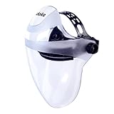 DOKA VIZOR PROF Face Shield, Gesichtsschutz, stoßfest, klare Sicht, Massives gegossenes Polycarbonat, verstellbares, bequemes Kopfband, Schleifend, Lackieren, Visier