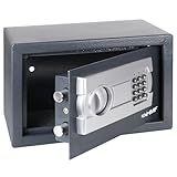 HMF 4612112 Safe Tresor mit Zahlenschloss, Möbeltresor | 31 x 20 x 20 cm