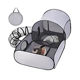 Katzen Spielstall, Hunde-Laufstall Zelt, Faltbares Gehege mit interaktivem Spielzeug, Tragbares Übungshaus für Kätzchen, Welpen, Kleintiere, ideal für Outdoor-Reisen, Innenbereich