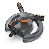 Brandson - Rasensprenger 360 Grad Kreisregner - Garten Sprinkler 3/4 Zoll- Rotierender Wasser Sprinkler - Große Flächen - mit Schnellkupplung, für Bewässerungsanlagen, Rasensprinkler