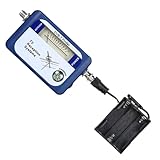 Vibsky DVB-T TV Signalfinder Detektor mit Kompass, Digitalanzeige für Signalstärke, 170-860MHz Frequenzbereich, 75° Impedanz, Tragbares Antennenmessgerät für terrestrisches Fernsehen, Blau