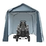 Garagenzelt, 240x240x240 cm Fahrradgarage & Geräteschuppen, Lagerzelt Wasserdichtes Gerätezelt, Wasserdichtes Lagerzelt mit Rolltor für Garten