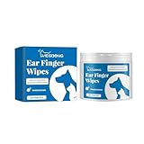 VENNERLI Haustier Ohr Reinigung Finger Wipes für Katze und Hund Ohr Reinigung Entfernen Ohrenschmalz beseitigen Geruch Halten Haustier Ohr frisch bequem verhindern Trockenheit Peeling (50 PCS)