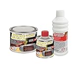 Power Tank Tankversiegelung Motorrad 2k Gum elastischen 350 g Set Tankentroster Innen Versiegelung Tanksanierung Rost Tank Entrosten Und Versiegeln Tankinnenlack Tankbeschichtung Rostlöser Auto Moped