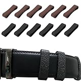 XiyaxiVici 12 Stück Lederschlaufenhalter Gürtelschlaufe Keeper Gürtelschnalle Leder Gürtel Schleife für Gürtelbefestigung Herren Gürtelschnalle Zubehör Innendurchmesser 4 cm 2 Farben