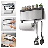 Metaltex Tango INOX Küchenrollenspender für 3 Rollen mit Edelstahl-Front