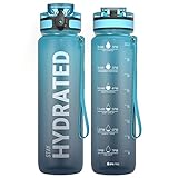 Sahara Sailor Trinkflasche, Sport Trinkflasche, [BPA-frei Tritan] 1L Auslaufsicher Sport Wasserflasche, Sportflasche für Fahrrad, Camping, Yoga, Gym. von Gohippos (1 Flasche)