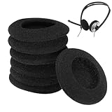 6 Stück Kopfhörer Ohrpolster,5cm Earpads,Ohrpolster Kopfhörer,Ersatz Ohrpolster Schaum Ohrkissen,Fur Ersatz Earpads Audio Kopfhorer (Black)