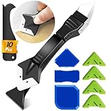 FOLAI Silikonentferner Werkzeug Set Silikon Abzieher - 3 in 1 Silikonpads Dichtungsdüsen ​für Küche Bad Boden Spüle Fenster Abdichtung