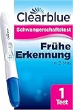 Clearblue Schwangerschaftstest Frühe Erkennung, Frühtest, Pregnancy Test, 1x Frühschwangerschaftstest/Schwangerschaftsfrühtest, über 99% zuverlässig, Schwangerschaft bestimmen, 25 mIU/ml