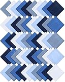 VitalCozy Herren-Taschentücher, 40,6 x 40,6 cm, Baumwolle, weich, quadratisch, Einstecktuch, Geschenk für Vater, Ehemann, Freund, 5 Farben, 16 x 16 inches