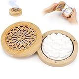 Duftstein für Ätherische Öle Diffuser Ätherische Öle Klein mit Hölzerner Räucherkiste für Aromatherapie in Schlafzimmer, Badezimmer, Büro und Auto, Reisen, Kinderzimmer