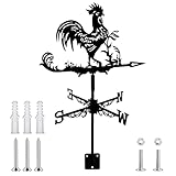 Wetterhahn Hahn Wetterfahne Wetterfahnen aus Metall für Garten Hof Terrasse und Dach