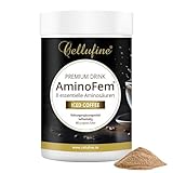 Cellufine® AminoFem® Premium Drink 480g Iced Coffee mit echtem Kaffee mit 8 essentiellen Aminosäuren nach Prof. Dr. Lucà- Moretti für optimierte Eiweißversorgung Aminosäuren komplex