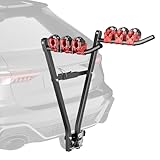 Wiltec Fahrradträger Anhängerkupplung für 3 Fahrräder, Fahrradträger für Auto Stahl, Fahrradhalterung bis 45 kg, Fahrrad Träger mit sicherer Fixierung