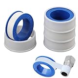 4 PCS band für Sanitärabdichtungen Breite Wasserdichtes Dichtungsband, Dichtband Wasserleitung, PTFE Band, PTFE Dichtung, PTFE Tape, Gewindedichtfaden, Beständig Gegen Feuchtigkeit (10m x12mm)