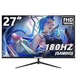 Great voell 27-Inch Gaming Monitor, 180Hz, FHD (1920x1080P), HDR, 99% sRGB, FreeSync, Anti-Blue Light, VESA Mountable, HDMI 2.0 & DP 1.4, Tilt Adjustable, 16:9 PC Screen