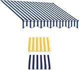 Verstellbarer, einziehbarer Markisenstoff, PU-beschichtet, Terrassenüberdachung, 4,5 x 2 m, für Terrasse, Garten, Ersatz-Sonnenschutzmaterial