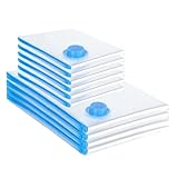 Souvik Vacuum Bags, Vakuumbeutel für Bettdecken – Vakuumierbeutel für Kleidung, 10 Stück (6x 46x60cm, 4x 60x80cm), Aufbewahrungsbeutel Groß,Vakuum-Platzsparer,Vakuumbeutel für tägliche Aufbewahrung