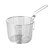 Pommes Servierkorb - Edelstahl Frittierkorb | Hitzebeständiges Küchensieb Für Pommes, Hotрot, Knusprige Speisenpräsentation, Sicheres Griffdesign