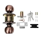 IWOWHERO Kugelförmiges Türschloss aus Edelstahl 60mm mit Schlüssel Robuster Türknauf für Innen und Zimmertüren Schloss für Schlafzimmer und Badezimmer