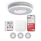 X-Sense Smarter Rauchmelder WLAN mit Sprachausgabe und 17 Standorten, Feuermelder, Rauchmelder vernetzt, 33 mm, Brandmelder mit SBS50 Basisstation, XS0B-MR31, 3 Stück