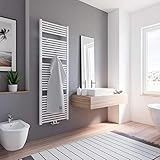 Schulte Badheizkörprer Bavaria, Mittelanschluss unten, 177 x 60 cm, alpin-weiß, Design-Heizkörper für Zweirohr-System