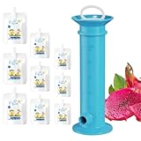 Obstquetsche Püreefüller - Babynahrung Squeezer, wiederverwendbarer Beutelfüller | Lecksicheres Püreestation mit 15 Beuteln, einfacher Füllspender für hausgemachte Kinder Snacks Kleinkindmahlzeiten Kü