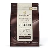 CALLEBAUT Receipe No. 70-30-38 - Kuvertüre Callets, Zartbitterschokolade, 70,5% Kakao, 2,5 kg - 1er Pack