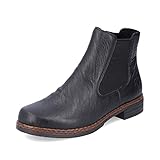 Rieker Damen Chelsea Boots 75170, Frauen Stiefeletten,halbstiefel,Kurzstiefel,uebergangsschuhe,uebergangsstiefel,flach,schwarz (00),40 EU / 6.5 UK
