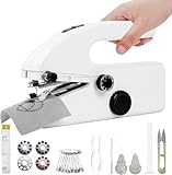 YwuLy Mini Handnähmaschine Elektrisch, Tragbare Mini-Nähmaschine, Kabellose Tragbare Elektrische Handnähmaschine Mit Nähzubehör für Anfänger, Schnell Zu Nähen Geeignet,für Kleidung,Stoffe,Cutains