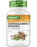 vit4ever Ashwagandha Extrakt - 180 Kapseln mit 750 mg reinem Wurzelextrakt pro Kapsel & 10% Withanoliden - Hohe Reinheit - Vegan - Hochdosiert - Premium Qualität