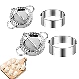 Ravioli Former,4 Stück Edelstahl Ravioli Dumpling Maker,Knödel Ravioliformer Set,Ravioli Maker,Dumpling Maker,Ravioli Ausstecher,Teigtaschenformer Für Küchenhelfer Set Dumpling Ravioli Machen