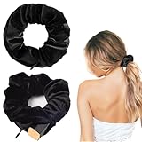 2 Stück Haargummis mit Geldversteck zum Verstecken, Reise-Gadgets für Frauen, können Wertsachen aufbewahren, Safe Urlaub, Versteck Wertsachen Geld mit Scrunchies Geheimfach